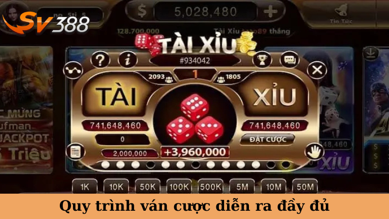 Quy trình ván cược diễn ra đầy đủ