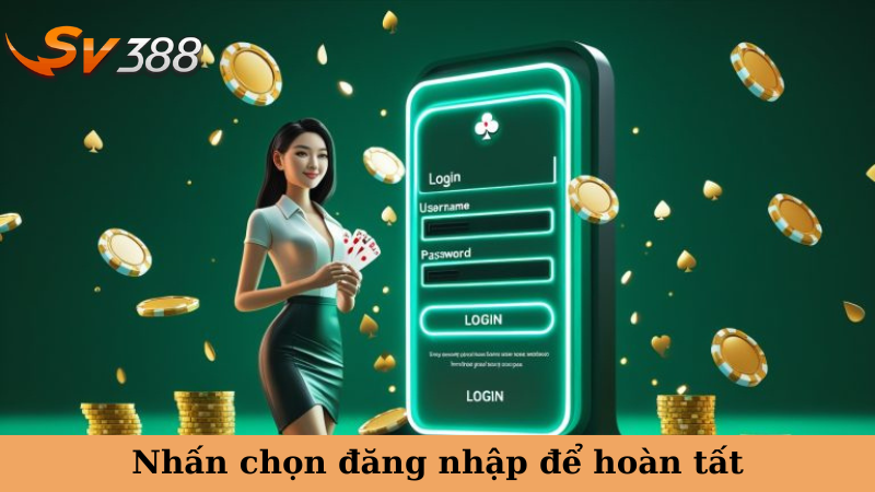 Nhấn chọn đăng nhập để hoàn tất